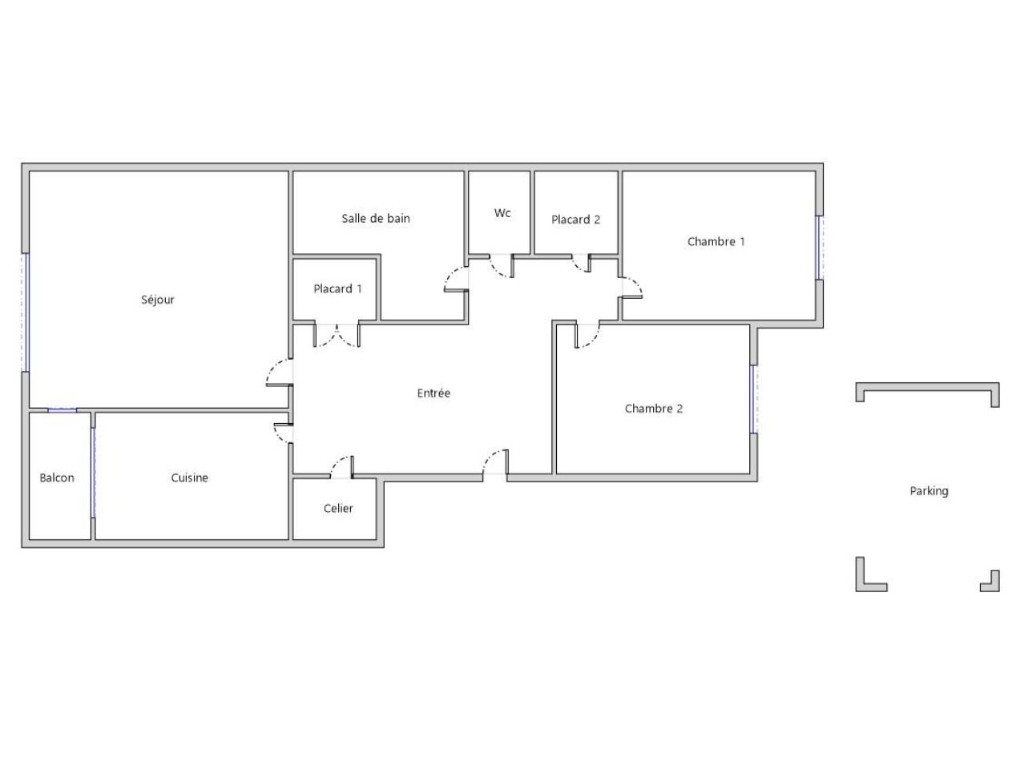 Appartement T3 – 69.33 m² – TOURS