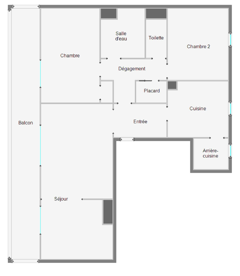 Appartement T3 – 72.61 m² – TOURS