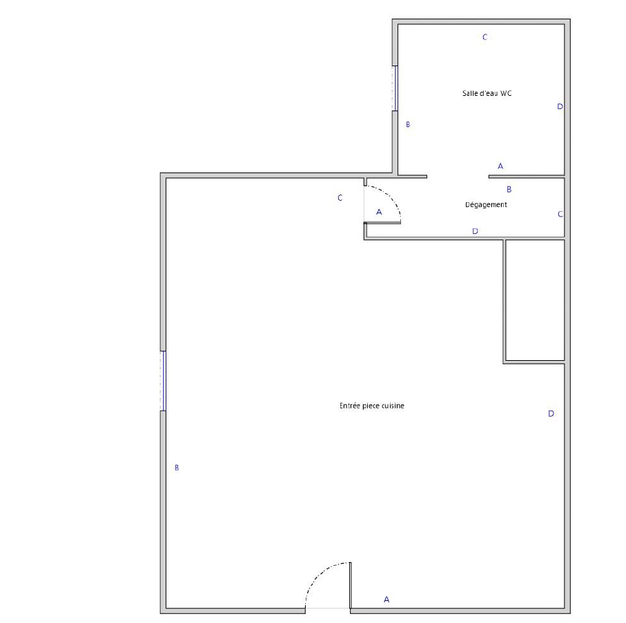 Appartement T1 – 21 m² – TOURS